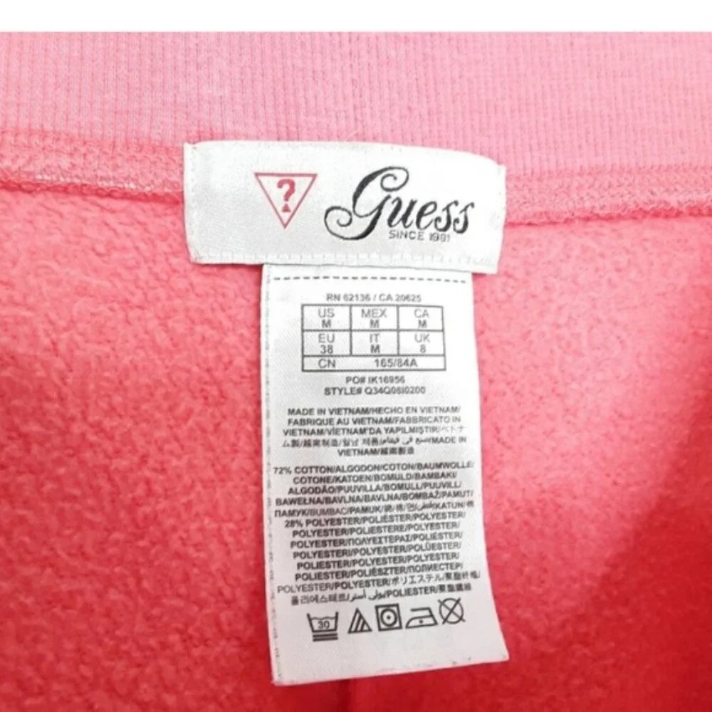 Guess Coral Capri Spellout Logo Gem Joggers EUC sz M
